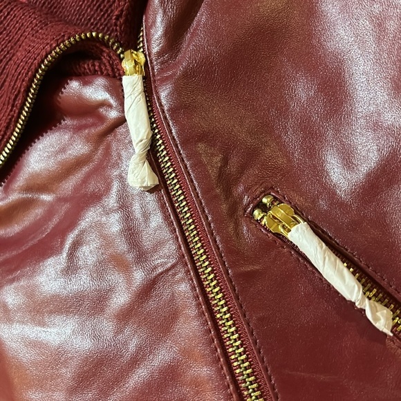 IMAN Leather and fabric Jacket. NWT Small - Picture 8 of 10